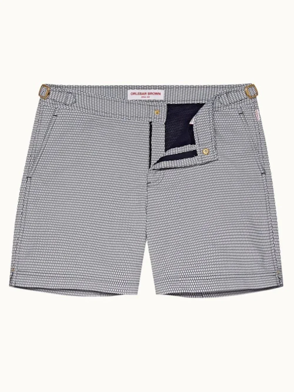 Orlebar Brown Blue + White Swim Trunks in W34